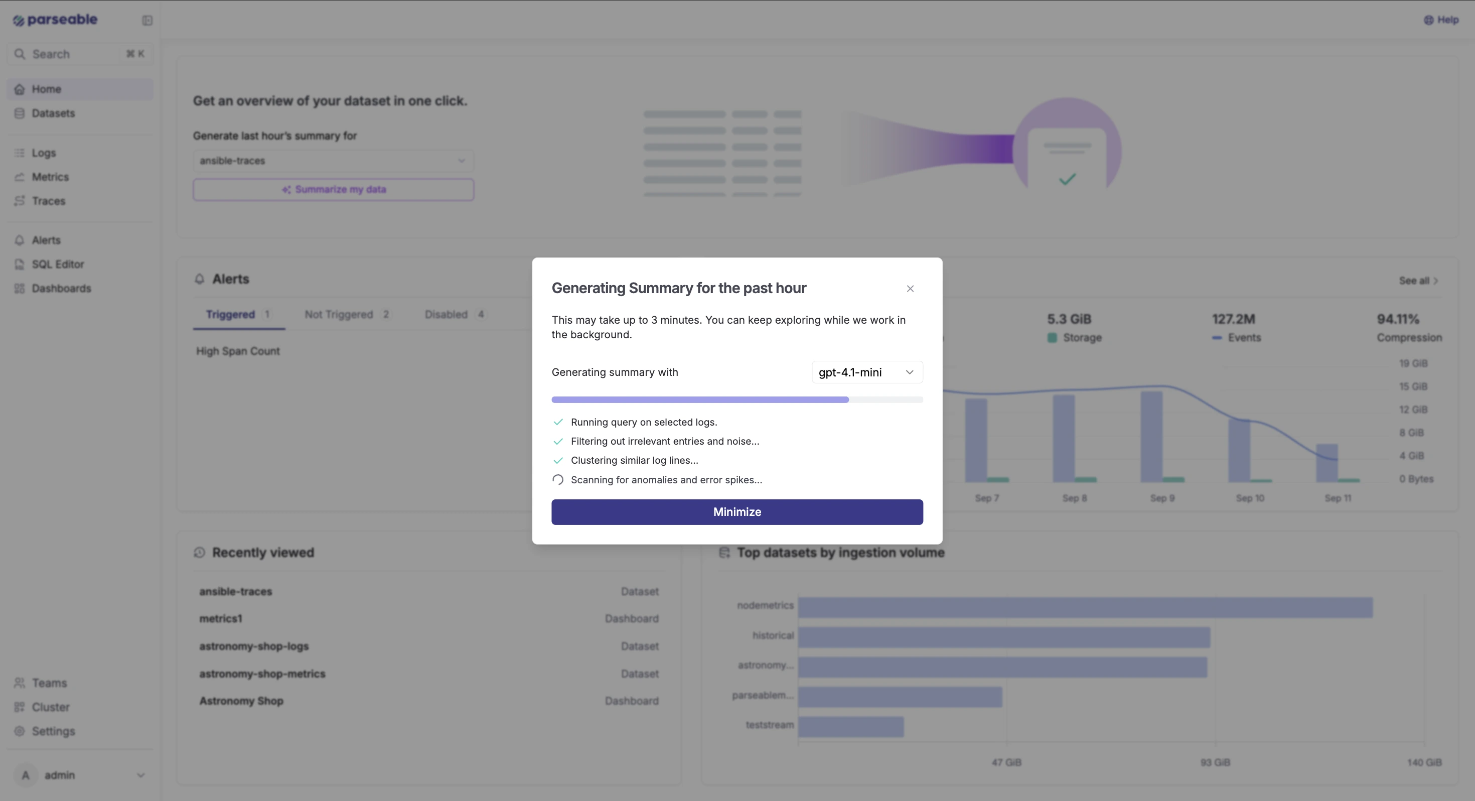 AI based summarization