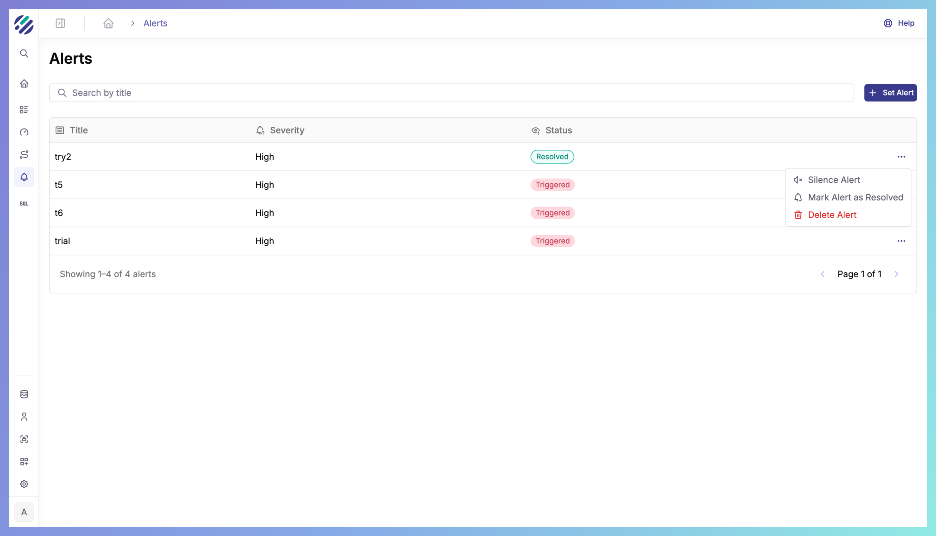 Alerts screenshot