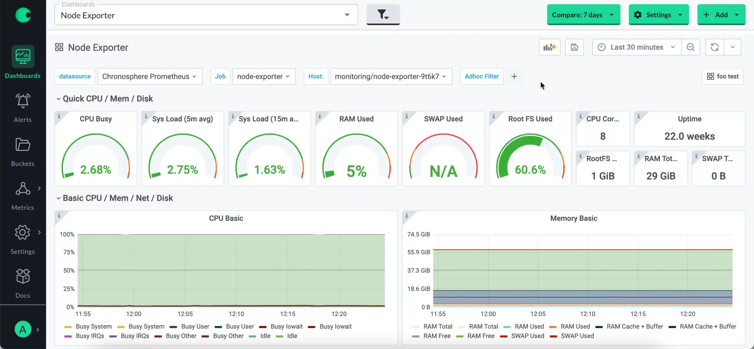 Chronosphere observability platform explore view