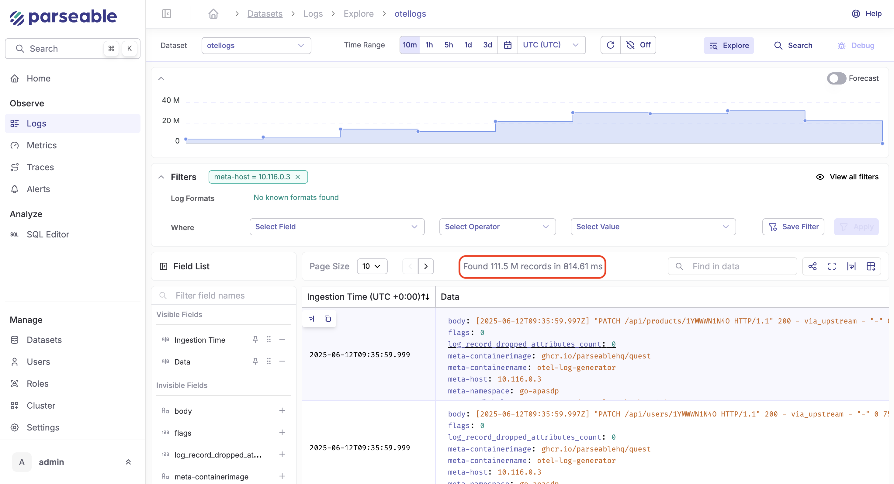Parseable Query